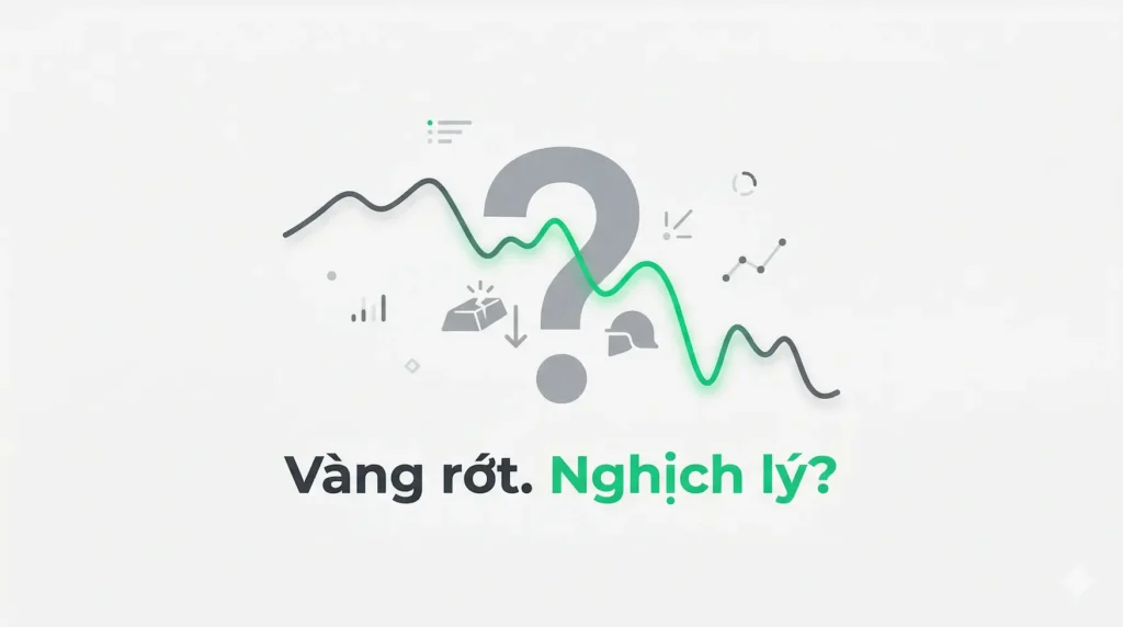 Lý do giá vàng giảm mạnh khi căng thẳng địa chính trị leo thang dưới góc nhìn dòng tiền